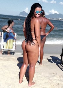 Naked beach volleyball.